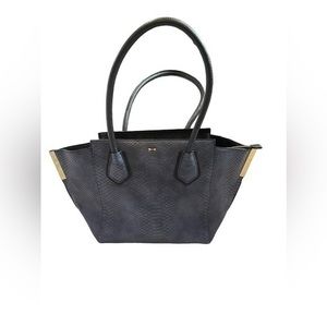 Gianni Bini Croc Embossed Blue Purse